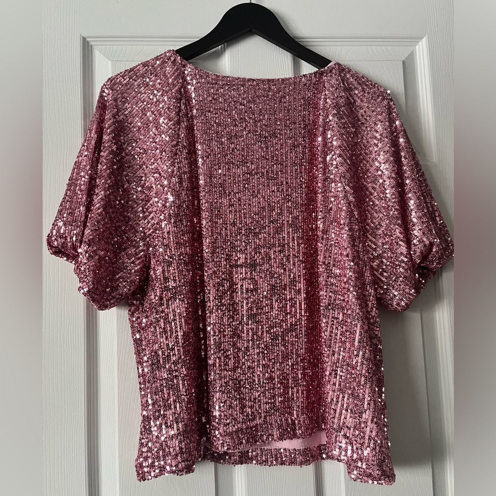 Lilly Pulitzer Pink Sequin Blouse - Picture 5 of 5
